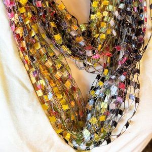 Unique Multicolor Stringy Strand Necklace
